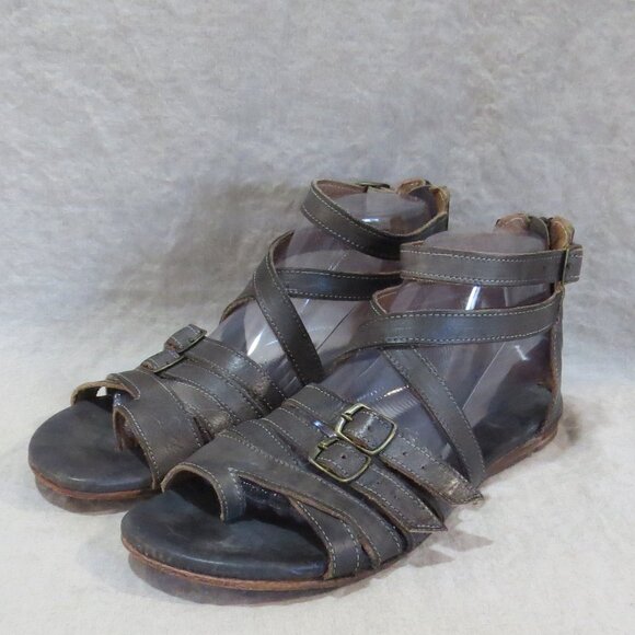 Bed Stu Bed|Stü Miya Leather Sandals - Size 9 - Pewter/Graphite Distressed - Picture 13 of 13